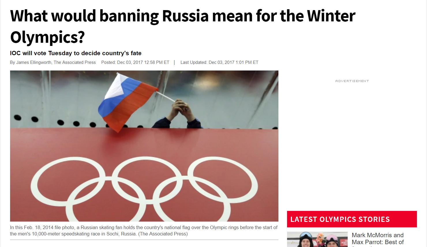 Как англоязычная пресса отреагировала на Олимпийский запрет